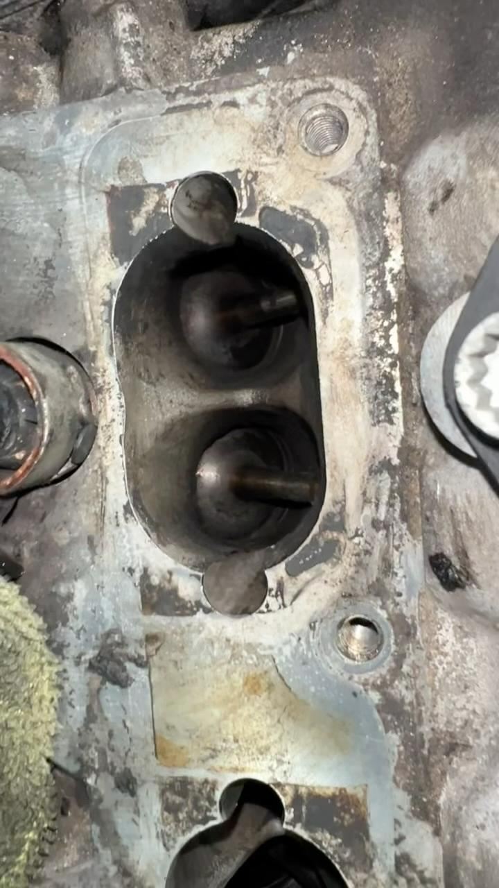 Intake valves clean after walnut blasting